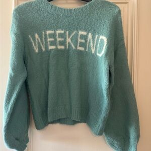 Cozy Teal 'Weekend' Sweater